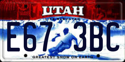 UT license plate E673BC