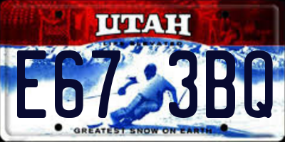 UT license plate E673BQ