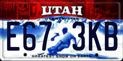 UT license plate E673KB