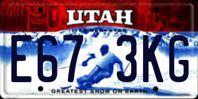 UT license plate E673KG