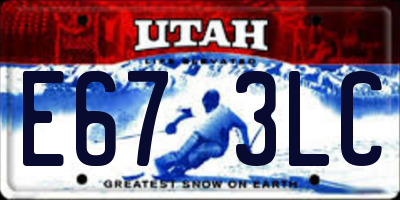 UT license plate E673LC