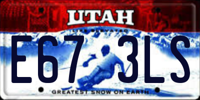 UT license plate E673LS