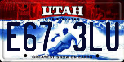 UT license plate E673LU