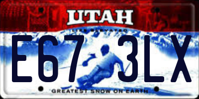 UT license plate E673LX