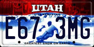 UT license plate E673MG
