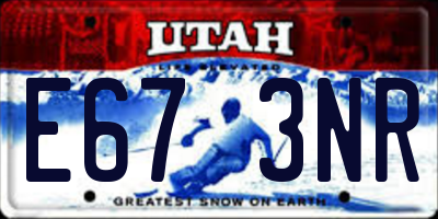 UT license plate E673NR