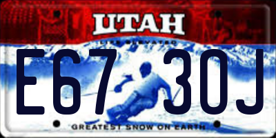 UT license plate E673OJ