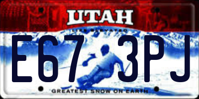 UT license plate E673PJ