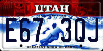UT license plate E673QJ
