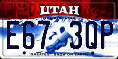 UT license plate E673QP