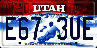 UT license plate E673UE