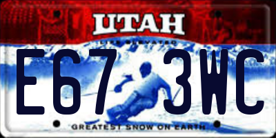 UT license plate E673WC