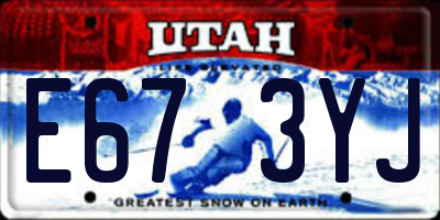 UT license plate E673YJ