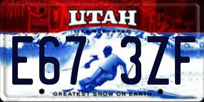 UT license plate E673ZF