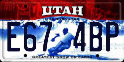 UT license plate E674BP