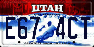 UT license plate E674CT