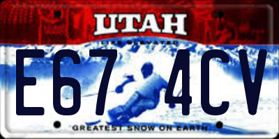 UT license plate E674CV