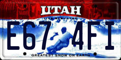 UT license plate E674FI