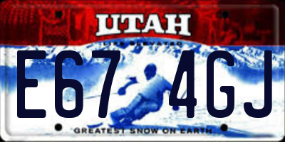 UT license plate E674GJ