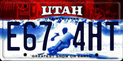 UT license plate E674HT
