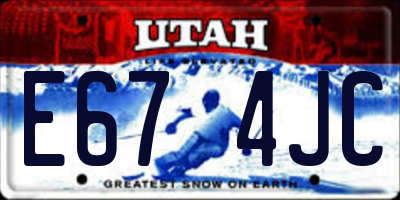 UT license plate E674JC