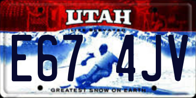 UT license plate E674JV