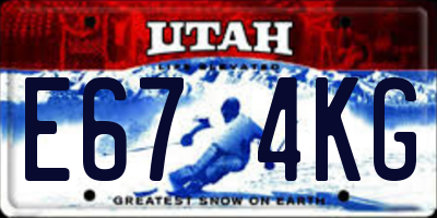UT license plate E674KG