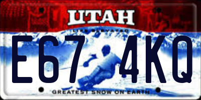 UT license plate E674KQ