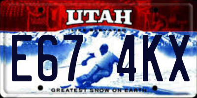UT license plate E674KX