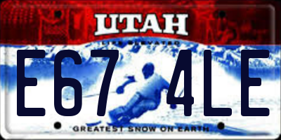 UT license plate E674LE