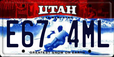 UT license plate E674ML