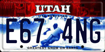 UT license plate E674NG