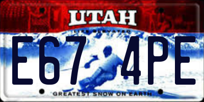 UT license plate E674PE