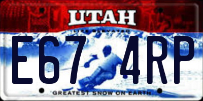 UT license plate E674RP