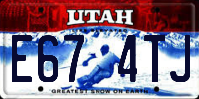 UT license plate E674TJ