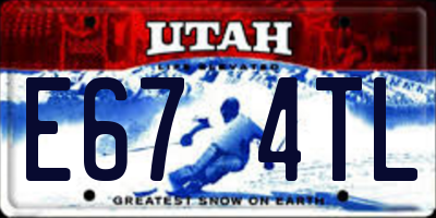 UT license plate E674TL