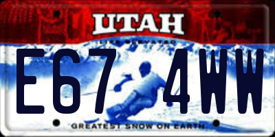 UT license plate E674WW