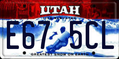 UT license plate E675CL