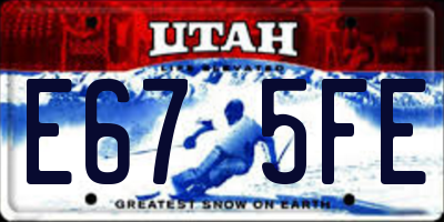 UT license plate E675FE