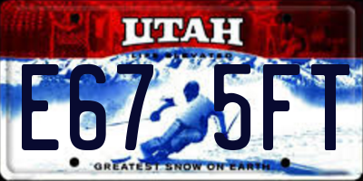 UT license plate E675FT