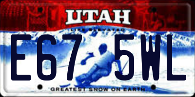 UT license plate E675WL
