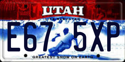 UT license plate E675XP