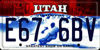UT license plate E676BV