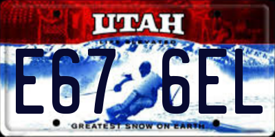 UT license plate E676EL