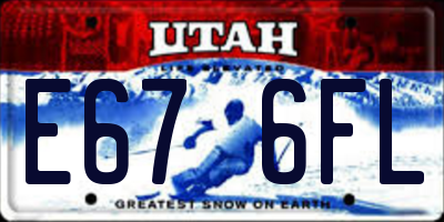 UT license plate E676FL