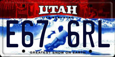 UT license plate E676RL
