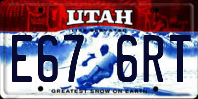 UT license plate E676RT