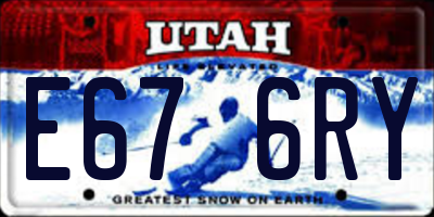 UT license plate E676RY