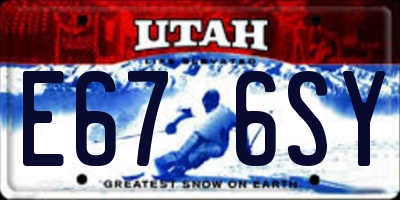 UT license plate E676SY