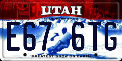 UT license plate E676TG